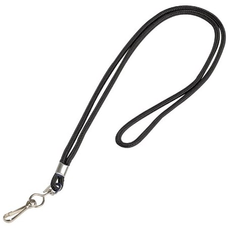 Bsc Preferred Standard Black Lanyard with Hook, 24PK BUY00029375